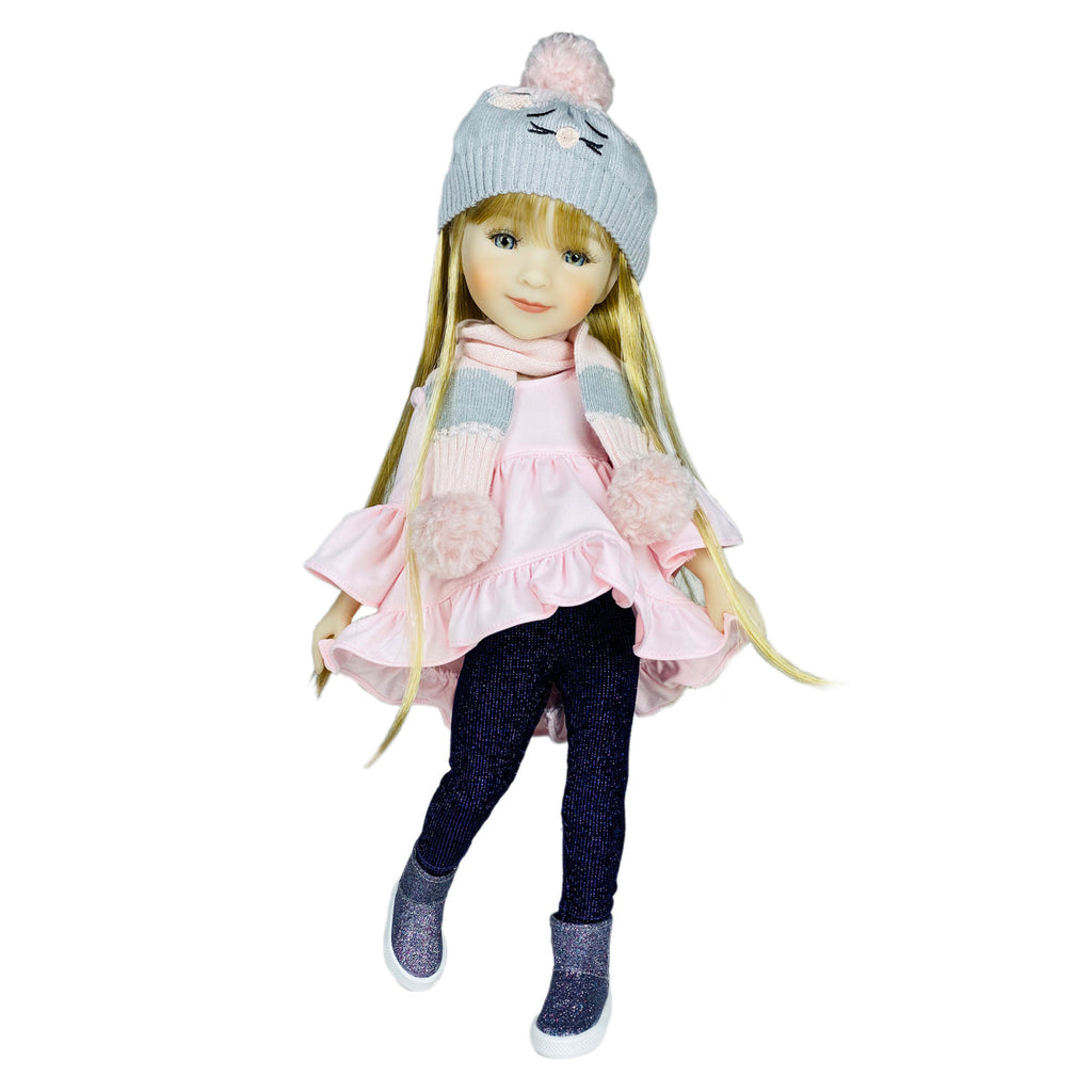  cat's meow ruby red fashion friends outfit vinyl doll front