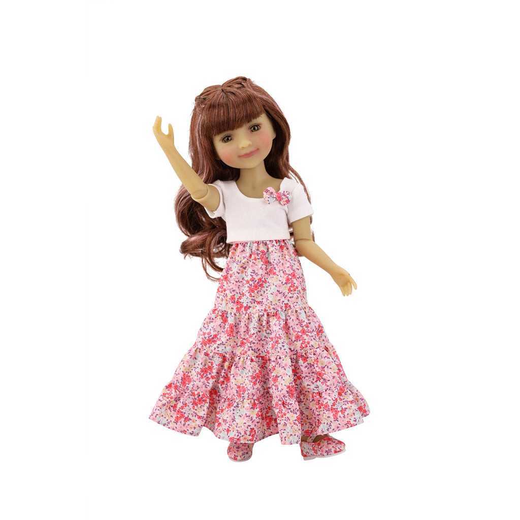  full on floral ruby red fashion friends outfit vinyl doll hi style   