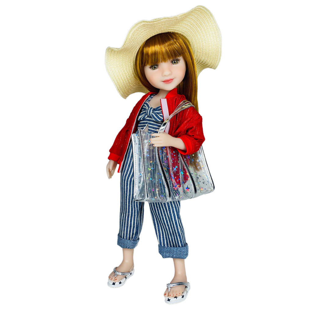  picnic in the park ruby red fashion friends outfit vinyl doll front