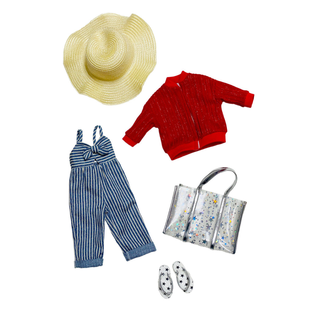  picnic in the park ruby red fashion friends outfit vinyl doll hat jacket tops slipper